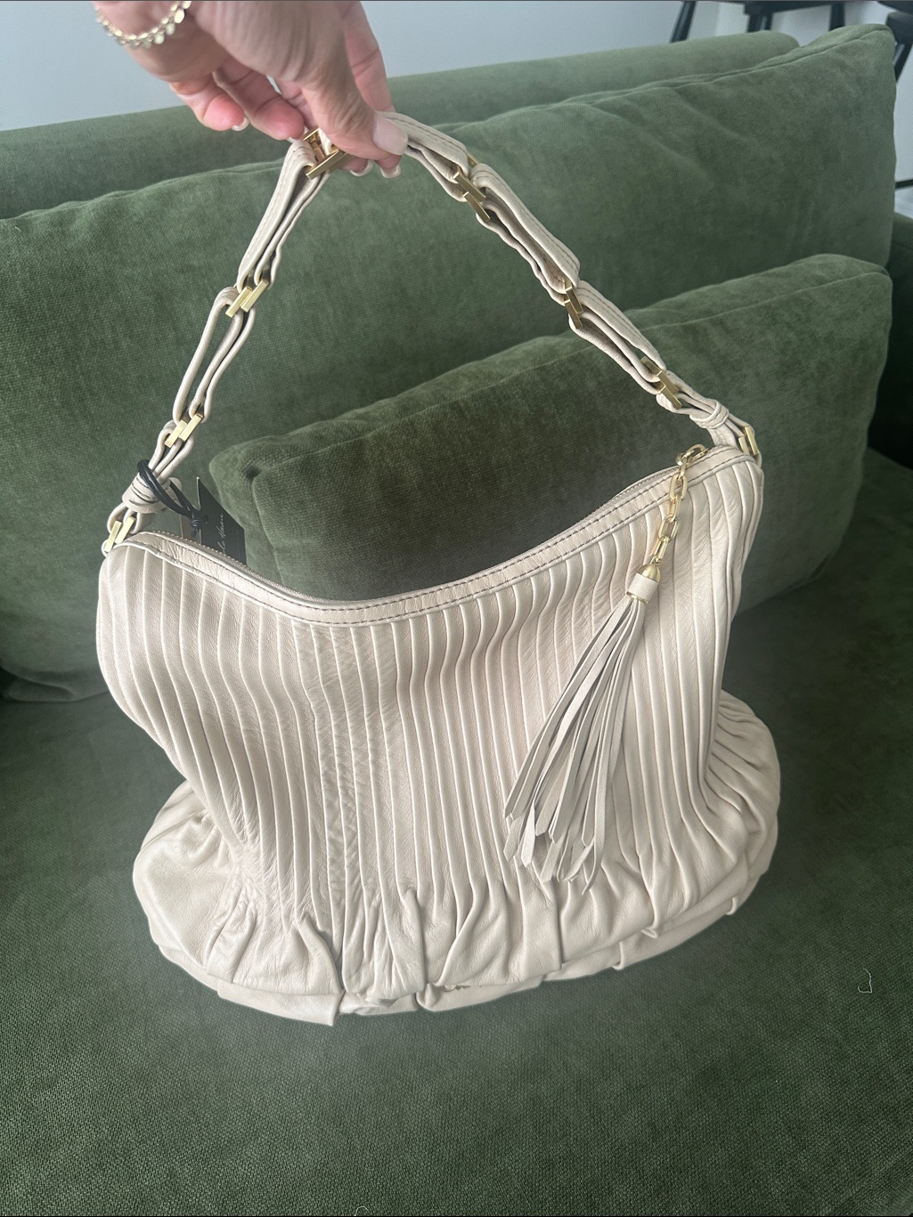 Cole Haan Hobo Bag In Pumice Amalfi New With Tags Cream
